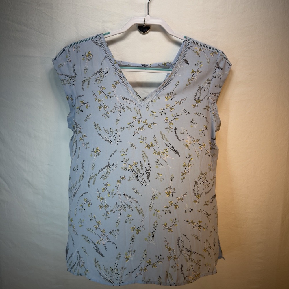 DR2 Blouse Women's Size M - Cap Sleeve -Light Blue - Casual - Festival